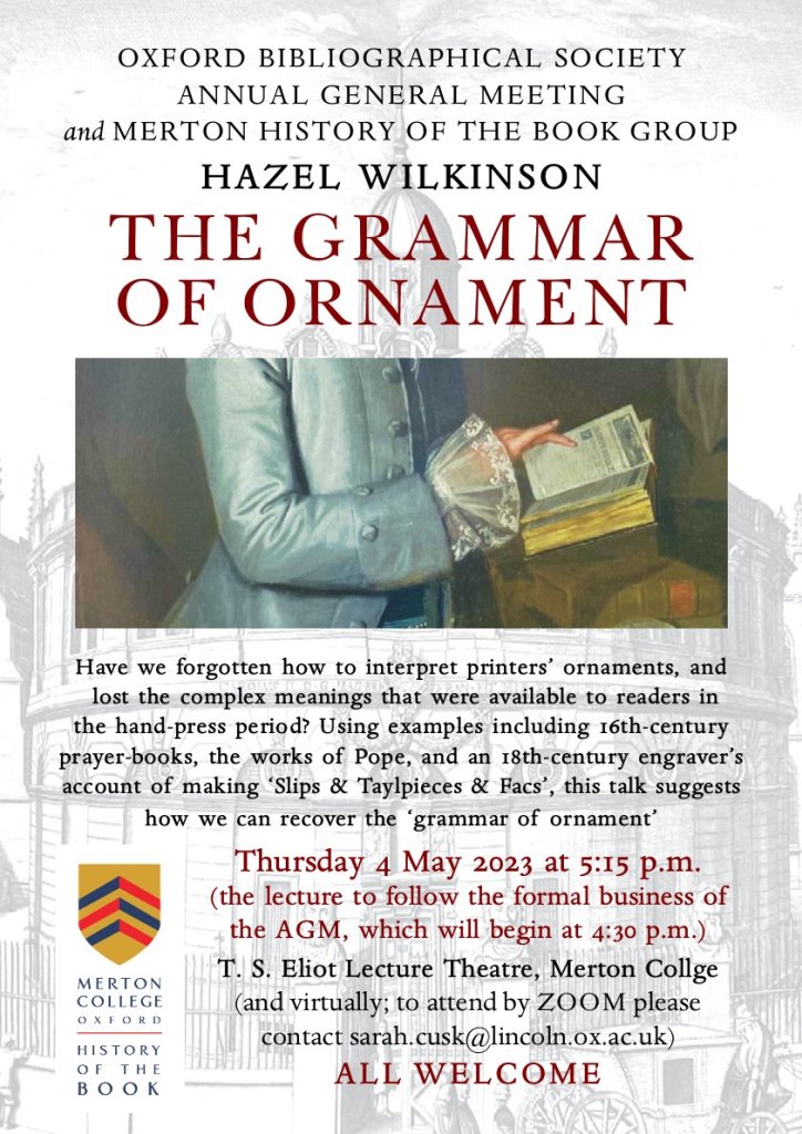 Event poster The Grammar of Ornament.